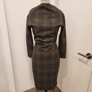 Zara High Neck Fitted Dress